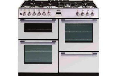 Belling DB4100DF Dual Fuel Range Cooker - White/Ins/Del/Rec